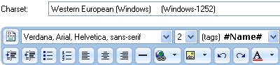 Editor visual wysiwyg para la redacción de sus emails masivos